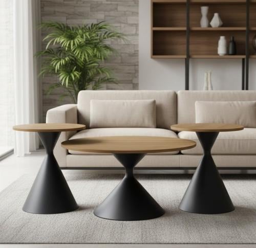 طقم طاولات ضيافة مدورة بتصميم مميز