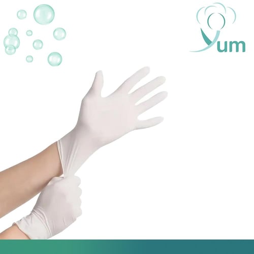 قفازات فينيل ابيض مقاس xLarge بدون بودرة كرتون 10...