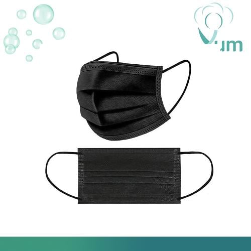كمامة أسود 3 طبقات بوكس 50 حبة