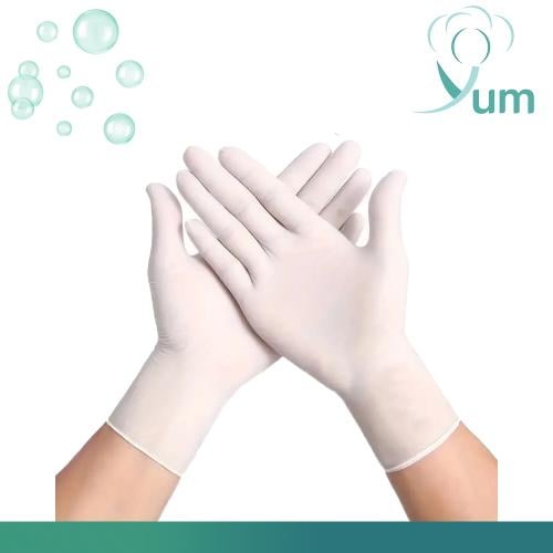 قفازات فينيل ابيض مقاس Large بدون بودرة كرتون 10 ش...