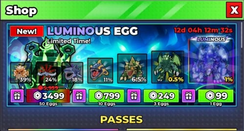 Luminous Egg 1x - ماب سرقة البيض