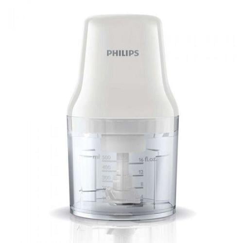 Philips 450W Electric Chopper, 700ml Bowl, White -...