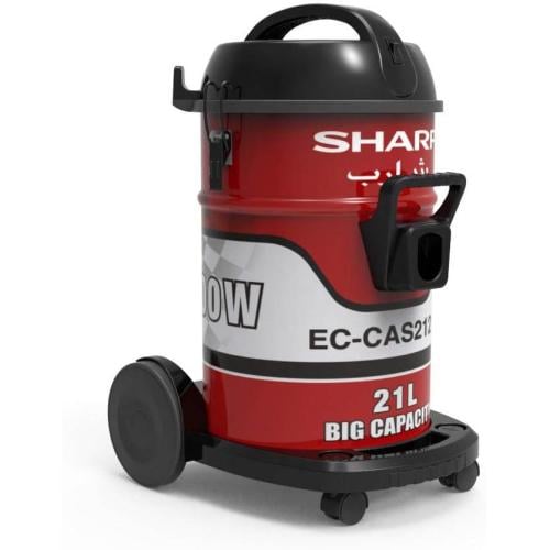 Sharp 2100W 21L Barrel Vacuum Cleaner, Red - EC-CA...