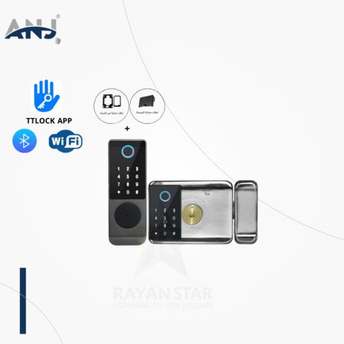 قفل ذكي مزدوجANJ لباب الشارع