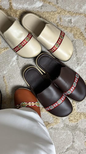 حذاء رجالي فرو | بيج