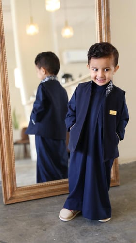 سديري الشتاء كحلي + إسم إبنك