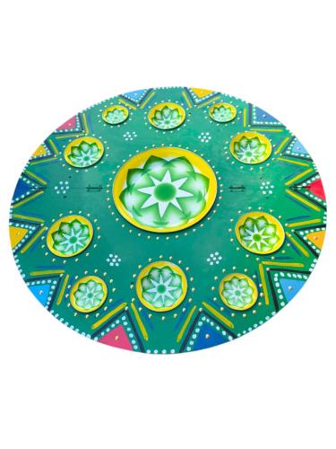 طاولة تراثية كبيرة بنقشة أخضر