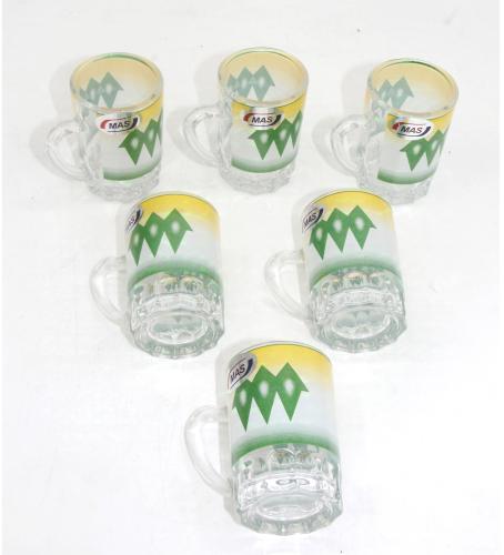 علبة 6 بيالة شاي غضار