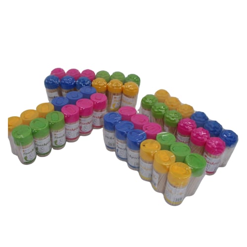 أسنان من خشبية بعلبة محمولة 12 علبه