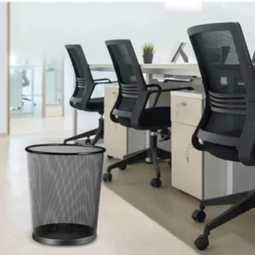 حاوية نفايات دائري متعدد المقاسات اسود