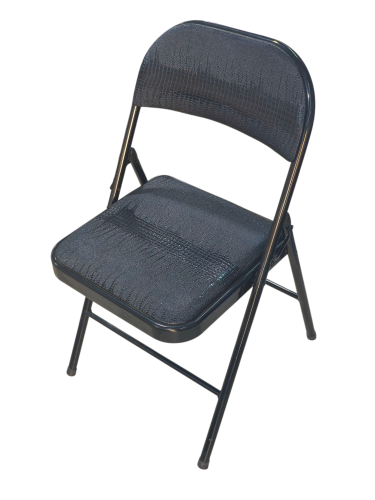 كرسي اسود قابل للطي اواني ماس