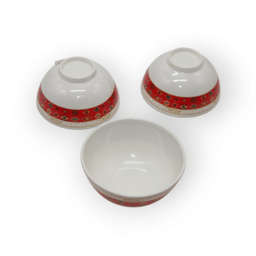 مجموعة أطباق ملامين ملونة