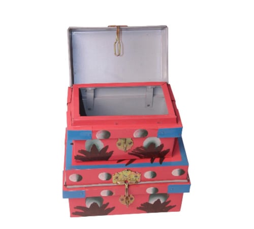 طقم صندوق حديد زهري تراثي تراثي مميز