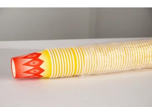 كاسات غضار ورقية للقهوة –أحمر