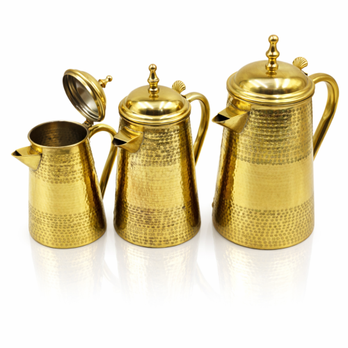 طقم 3دلة نحاسي لون ذهبي