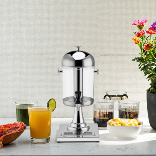 موزع عصائر للحفاظ على مشروب بارد فضي