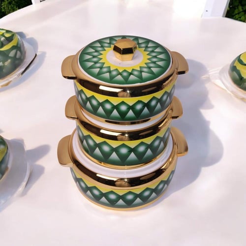 طقم حافظات طعام غضار الاخضر