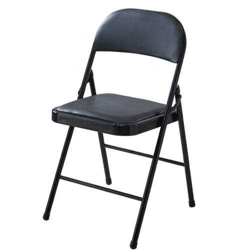 كرسي قابل للطي لون أسود