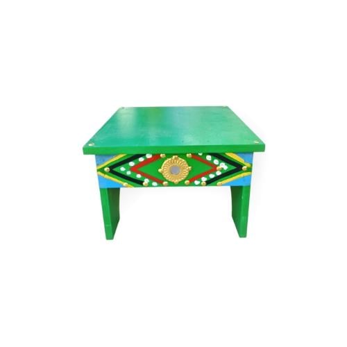 كرسي تراثي اخضر خشبي