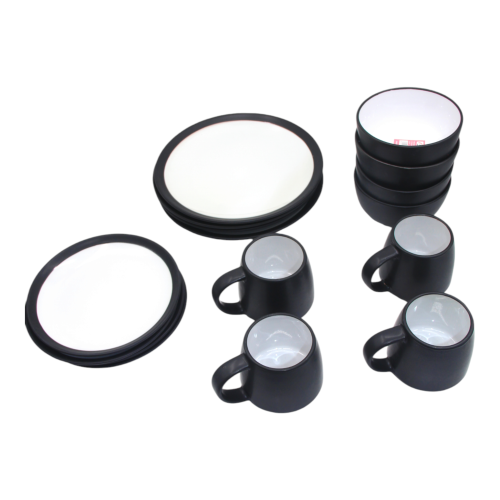 طقم سفرة سيراميك ١٦ قطعة بتصميم حديث لمائدة فاخرة