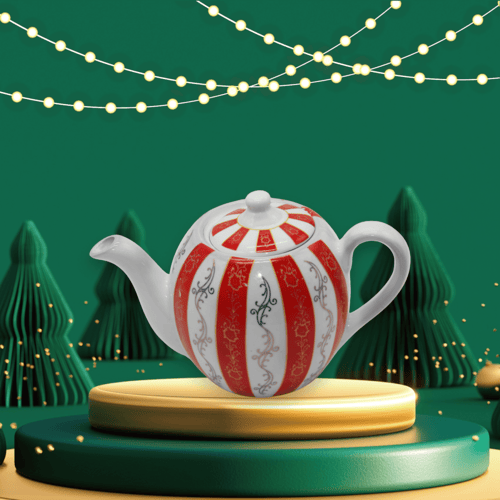 ابريق بورسلان احمر اواني ماس