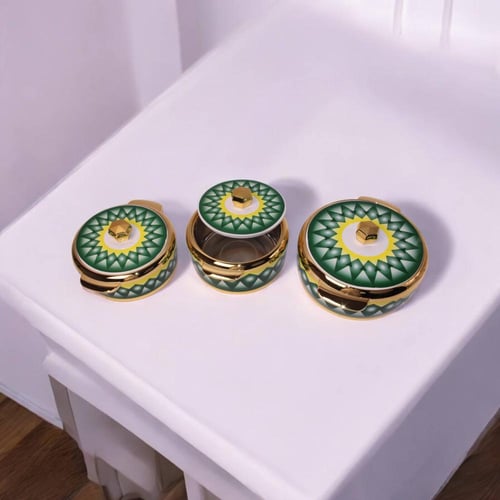 طقم حافظات طعام غضار الاخضر