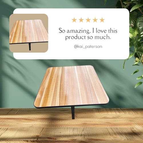 طاولة خدمة خشبي مربع قابلة للطي