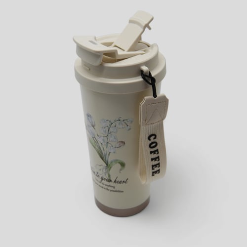 كوب قهوة عازل للحرارة بمقبض جانبي