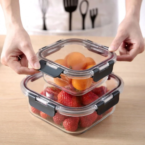 طقم علب حفظ الطعام المربعة