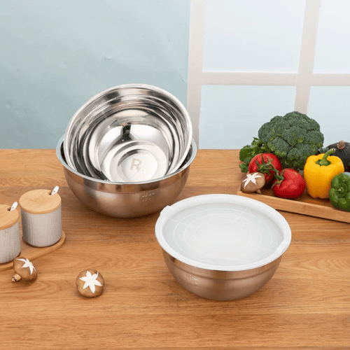 طقم بوادي اسئل بغطاء 3 قطعه من اواني ماس