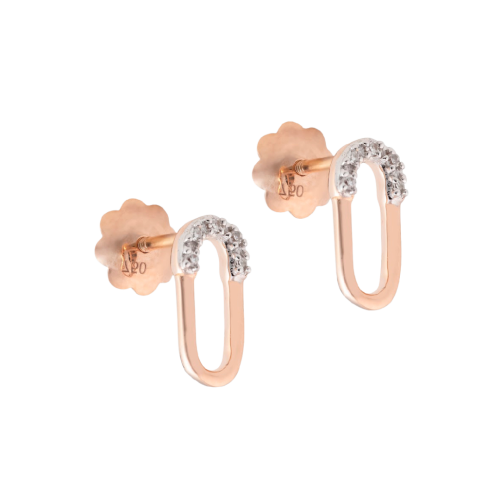 اقراط من الذهب و الألماس