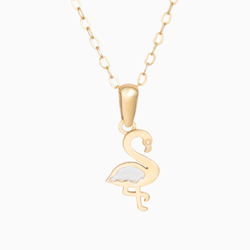 سلسال فلامنجو بالذهب الأبيض والاصفر