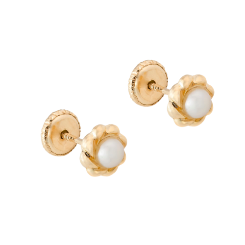 اقراط ذهب و اللؤلؤ