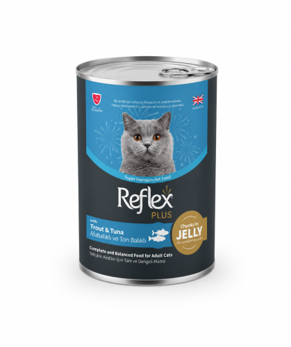 Reflex Plus Trout & Tuna Chunks in Jelly للقطط الب...