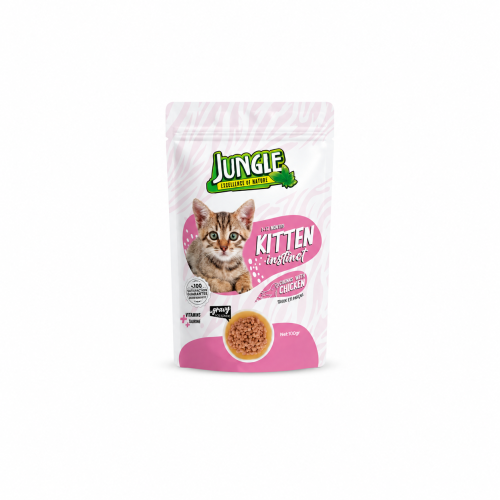 طعام قطط رطب JUNGLE Kitten Instinct بالدجاج والصوص...