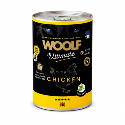 وولف WOOF Ultimate – طعام رطب للكلاب بالدجاج والمي...
