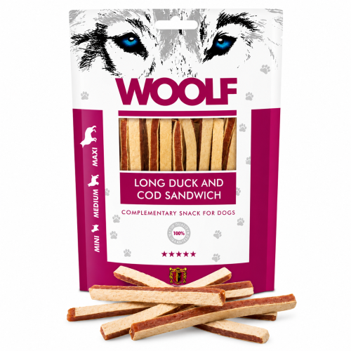 وووف Woof – ساندويتش البط وسمك القد الطويل للكلاب