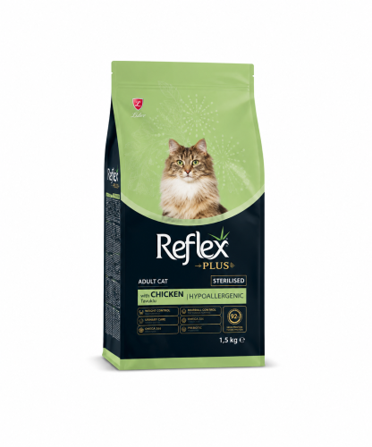 Reflex Plus Sterilised بالدجاج للقطط المعقمة – 1.5...