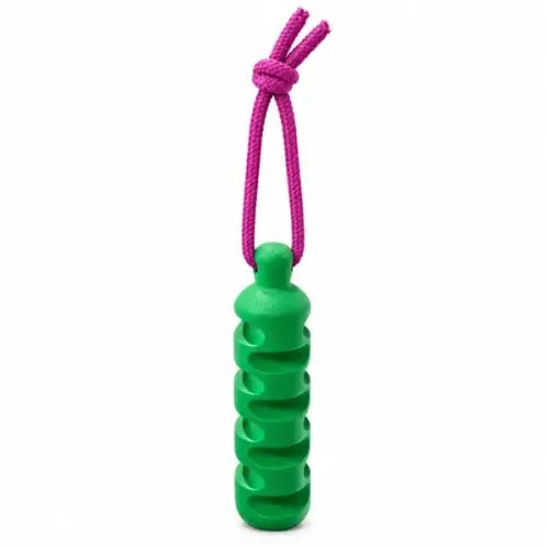 لعبة مضغ للكلاب بحبل وردي وجسم أخضر Dog chew toy w...