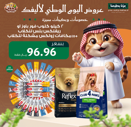 عرض اليوم الوطني – 2 كيلو كلوب فور باوز أو ريفلكس...