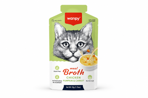 وانبي مرق للقطط بالدجاج والجزر – Wanpy Meat Broth...