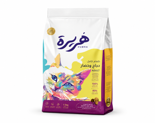 هبرا طعام قطط بالغين بالدجاج والخضار – 1.5 كجم | H...