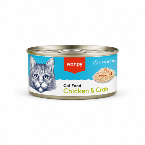 وانبي طعام رطب للقطط بالدجاج وسرطان البحر (Chicken...