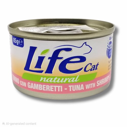 لايف كات ناتشورال - تونة مع جمبري 85 جرام Life Cat...