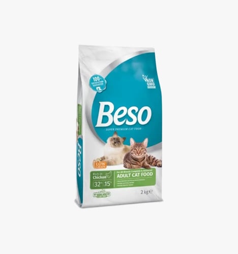 بيسو طعام جاف للقطط البالغة بالدجاج - 2 كجم | Beso...
