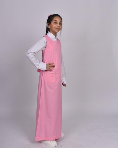 مريول ابتدائي وردي موديل 13010