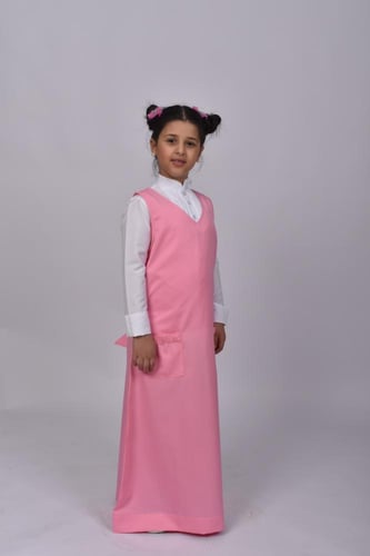 مريول ابتدائي وردي موديل 13013