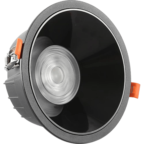 كشاف مانع التوهج اسود لون الانارة ابيض 14 سم