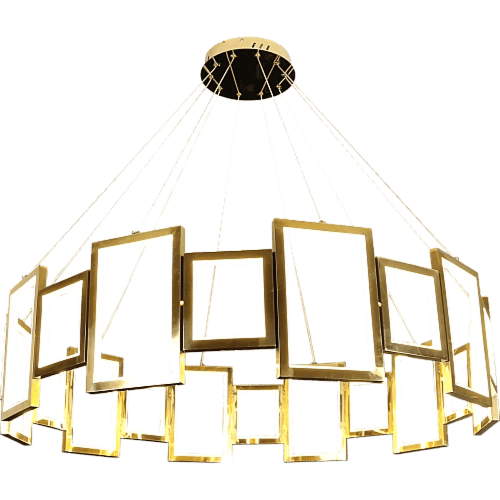 ثريا مودرن ذهبي لون الانارة اصفر 165 واط قطر 100 س...