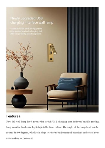 ابليك حائط جداري مودرن ذهبي لون الانارة اصفر 3 واط